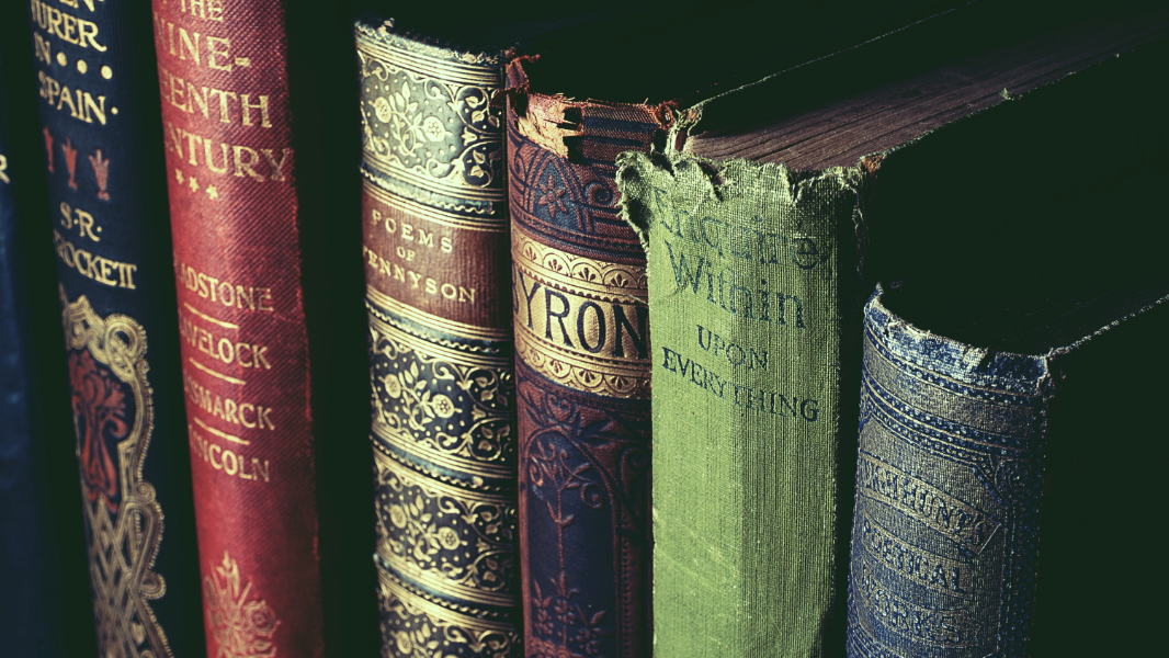 banner at a book